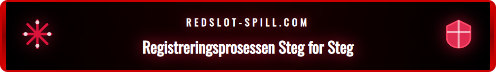 Skjermbilde som viser registreringsprosessen på et nettcasino.