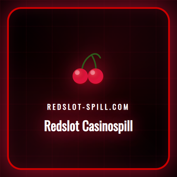 Fargerik forside for Redslot Casino vist på en laptop-skjerm.