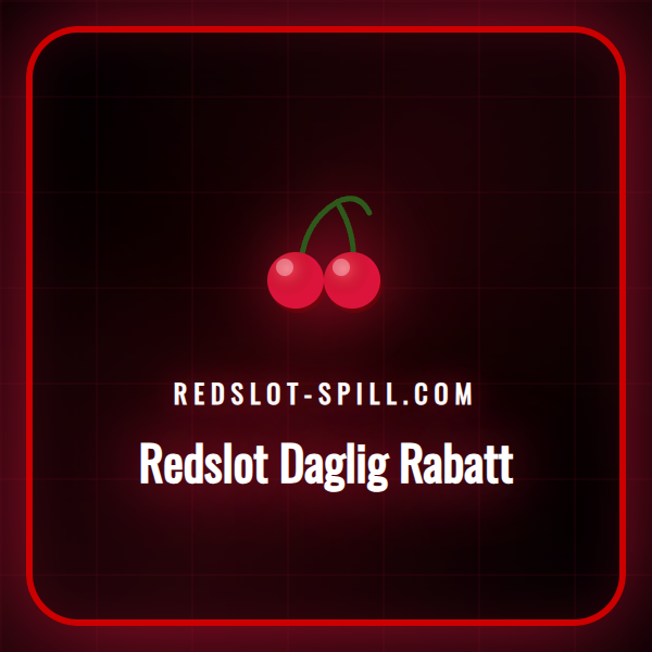Illustrasjon av en spiller som mottar daglig rabatt fra Redslot.