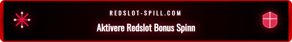 Skjermbilde som viser bonusseksjonen på en Redslot-konto for å hente spinn.