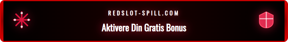 Skjermbilde av registreringsprosessen hos Redslot hvor en spiller aktiverer sin ingen innskudd bonus.