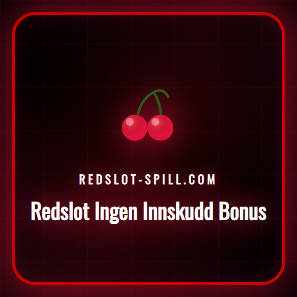 En illustrasjon som viser Redslot-logoen med mynter og bonussymboler rundt for å representere en gratis bonus.