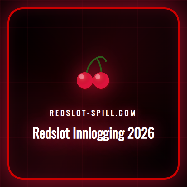 En person som logger trygt inn på Redslot casino på en bærbar datamaskin i 2026.