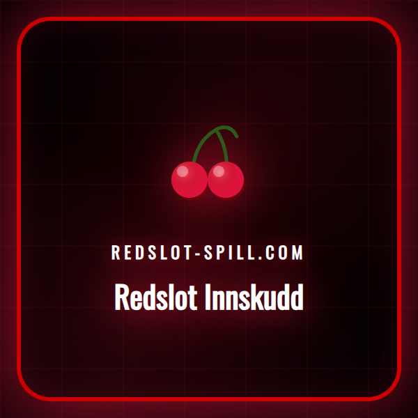 En visuell guide som viser Redslot-logoen med ulike betalingsikoner som Visa og Mastercard.