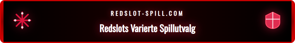 En visuell oversikt over spillkategorier hos Redslot.