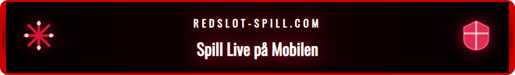 En person som holder en smarttelefon som viser live baccarat-spillet i Redslot.