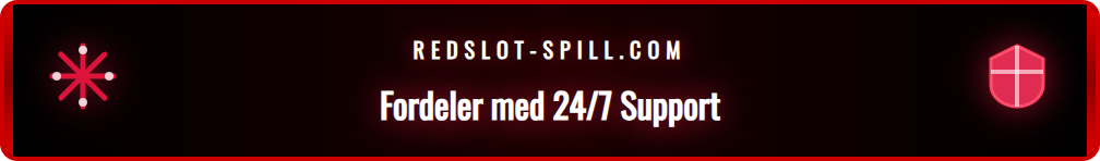 Illustrasjon som viser døgnåpen tilgjengelighet for Redslots support.