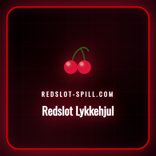 Illustrasjon av Redslots fargerike lykkehjul med ulike premier.