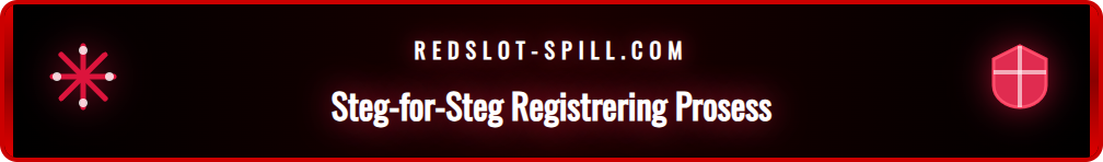 Illustrasjon av de ulike stegene i Redslots registreringsskjema.