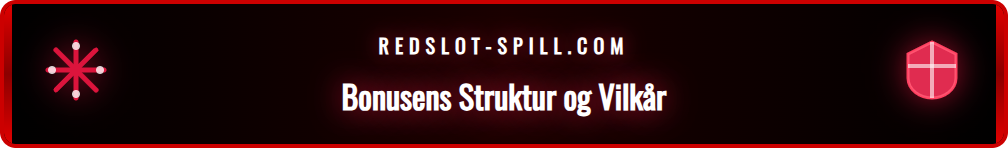 Grafisk fremstilling av Redslot bonusens struktur med prosent og spinn.