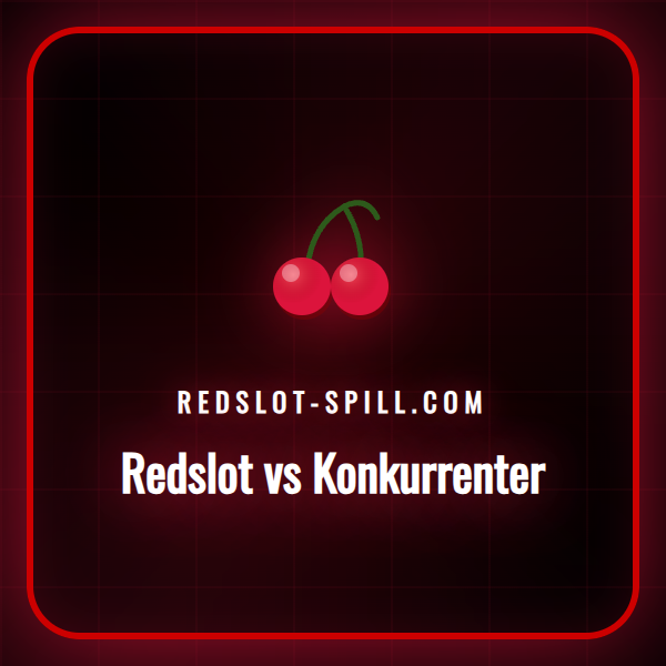 En detaljert grafisk sammenligning av Redslot casino og dets konkurrenter på en dataskjerm.